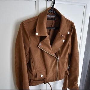 Talula Faux Suede Biker Jacket